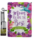 Mom Are Best - Mother's Day Summer Vertical Impressions Decorative Flags HG115229 Made In USA