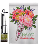 Mother Day Bouquet - Mother's Day Summer Vertical Impressions Decorative Flags HG137475 Made In USA