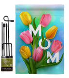 Happy Mom's Day - Mother's Day Summer Vertical Impressions Decorative Flags HG192367 Made In USA