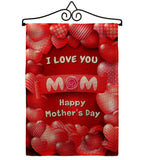 Love You Mom - Mother's Day Summer Vertical Impressions Decorative Flags HG192447 Made In USA