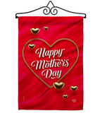 Gold Heart Mother - Mother's Day Summer Vertical Impressions Decorative Flags HG192576 Made In USA