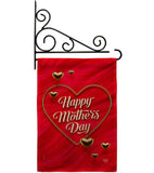 Gold Heart Mother - Mother's Day Summer Vertical Impressions Decorative Flags HG192576 Made In USA