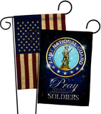 Pray United States Soldiers - Military Americana Vertical Impressions Decorative Flags HG120069 Made In USA