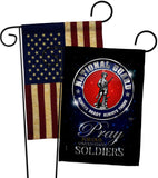 Pray United States Soldiers - Military Americana Vertical Impressions Decorative Flags HG120071 Made In USA