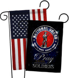 Pray United States Soldiers - Military Americana Vertical Impressions Decorative Flags HG120071 Made In USA