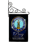 Pray United States Soldiers - Military Americana Vertical Impressions Decorative Flags HG120069 Made In USA