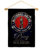 Pray United States Soldiers - Military Americana Vertical Impressions Decorative Flags HG120071 Made In USA