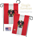 Austria - Nationality Flags of the World Vertical Impressions Decorative Flags HG108119 Made In USA