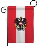 Austria - Nationality Flags of the World Vertical Impressions Decorative Flags HG108119 Made In USA