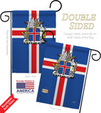 Iceland - Nationality Flags of the World Vertical Impressions Decorative Flags HG108170 Made In USA