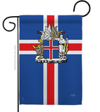 Iceland - Nationality Flags of the World Vertical Impressions Decorative Flags HG108170 Made In USA