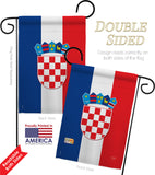 Croatia - Nationality Flags of the World Vertical Impressions Decorative Flags HG108210 Made In USA