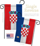 Croatia - Nationality Flags of the World Vertical Impressions Decorative Flags HG108210 Made In USA