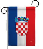 Croatia - Nationality Flags of the World Vertical Impressions Decorative Flags HG108210 Made In USA