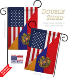 Armenia US Friendship - Nationality Flags of the World Vertical Impressions Decorative Flags HG108482 Made In USA