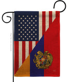 Armenia US Friendship - Nationality Flags of the World Vertical Impressions Decorative Flags HG108482 Made In USA