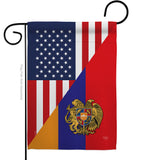 Armenia US Friendship - Nationality Flags of the World Vertical Impressions Decorative Flags HG108482 Made In USA