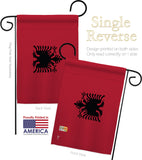 Albania - Nationality Flags of the World Vertical Impressions Decorative Flags HG140003 Made In USA