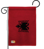 Albania - Nationality Flags of the World Vertical Impressions Decorative Flags HG140003 Made In USA