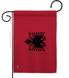 Albania - Nationality Flags of the World Vertical Impressions Decorative Flags HG140003 Made In USA