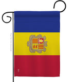 Andorra - Nationality Flags of the World Vertical Impressions Decorative Flags HG140006 Made In USA