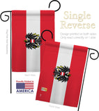 Austria w/Eagle - Nationality Flags of the World Vertical Impressions Decorative Flags HG140016 Made In USA
