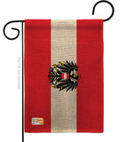 Austria w/Eagle - Nationality Flags of the World Vertical Impressions Decorative Flags HG140016 Made In USA