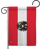 Austria w/Eagle - Nationality Flags of the World Vertical Impressions Decorative Flags HG140016 Made In USA