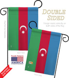 Azerbaijan - Nationality Flags of the World Vertical Impressions Decorative Flags HG140018 Made In USA