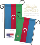 Azerbaijan - Nationality Flags of the World Vertical Impressions Decorative Flags HG140018 Made In USA