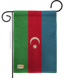 Azerbaijan - Nationality Flags of the World Vertical Impressions Decorative Flags HG140018 Made In USA