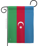 Azerbaijan - Nationality Flags of the World Vertical Impressions Decorative Flags HG140018 Made In USA