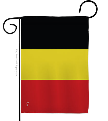 Belgium - Nationality Flags of the World Vertical Impressions Decorative Flags HG140027 Made In USA