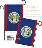 Belize - Nationality Flags of the World Vertical Impressions Decorative Flags HG140028 Made In USA