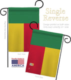 Benin - Nationality Flags of the World Vertical Impressions Decorative Flags HG140029 Made In USA