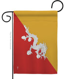 Bhutan - Nationality Flags of the World Vertical Impressions Decorative Flags HG140031 Made In USA