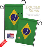 Brazil - Nationality Flags of the World Vertical Impressions Decorative Flags HG140037 Made In USA