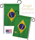 Brazil - Nationality Flags of the World Vertical Impressions Decorative Flags HG140037 Made In USA