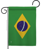 Brazil - Nationality Flags of the World Vertical Impressions Decorative Flags HG140037 Made In USA