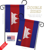 Cambodia - Nationality Flags of the World Vertical Impressions Decorative Flags HG140044 Made In USA