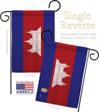 Cambodia - Nationality Flags of the World Vertical Impressions Decorative Flags HG140044 Made In USA