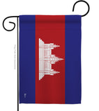 Cambodia - Nationality Flags of the World Vertical Impressions Decorative Flags HG140044 Made In USA