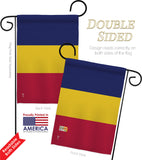 Chad - Nationality Flags of the World Vertical Impressions Decorative Flags HG140050 Made In USA