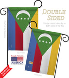 Comoros - Nationality Flags of the World Vertical Impressions Decorative Flags HG140056 Made In USA