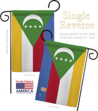 Comoros - Nationality Flags of the World Vertical Impressions Decorative Flags HG140056 Made In USA