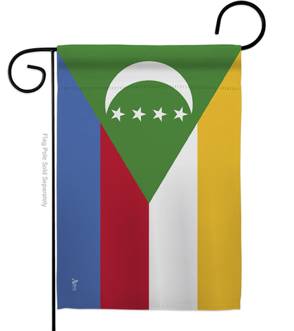 Comoros - Nationality Flags of the World Vertical Impressions Decorative Flags HG140056 Made In USA