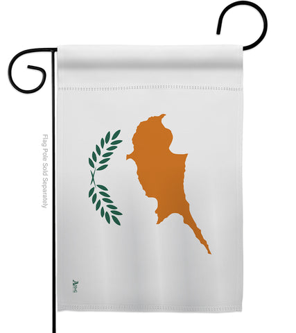 Cyprus - Nationality Flags of the World Vertical Impressions Decorative Flags HG140064 Made In USA