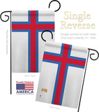 Faroe Islands - Nationality Flags of the World Vertical Impressions Decorative Flags HG140083 Made In USA