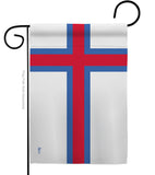 Faroe Islands - Nationality Flags of the World Vertical Impressions Decorative Flags HG140083 Made In USA