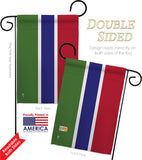Gambia - Nationality Flags of the World Vertical Impressions Decorative Flags HG140088 Made In USA
